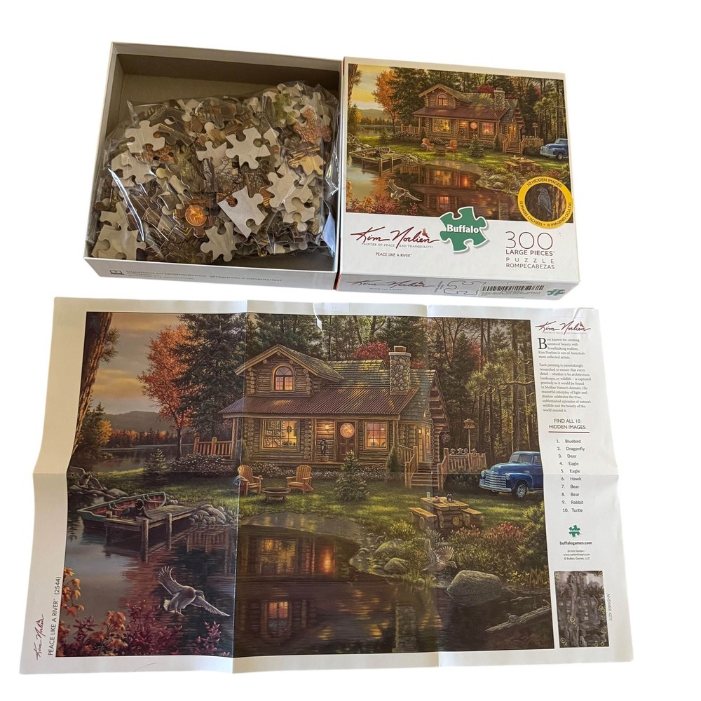 Buffalo‎ Games Kim Norlien Peace Like A River 300 Large Piece Puzzle COMPLETE